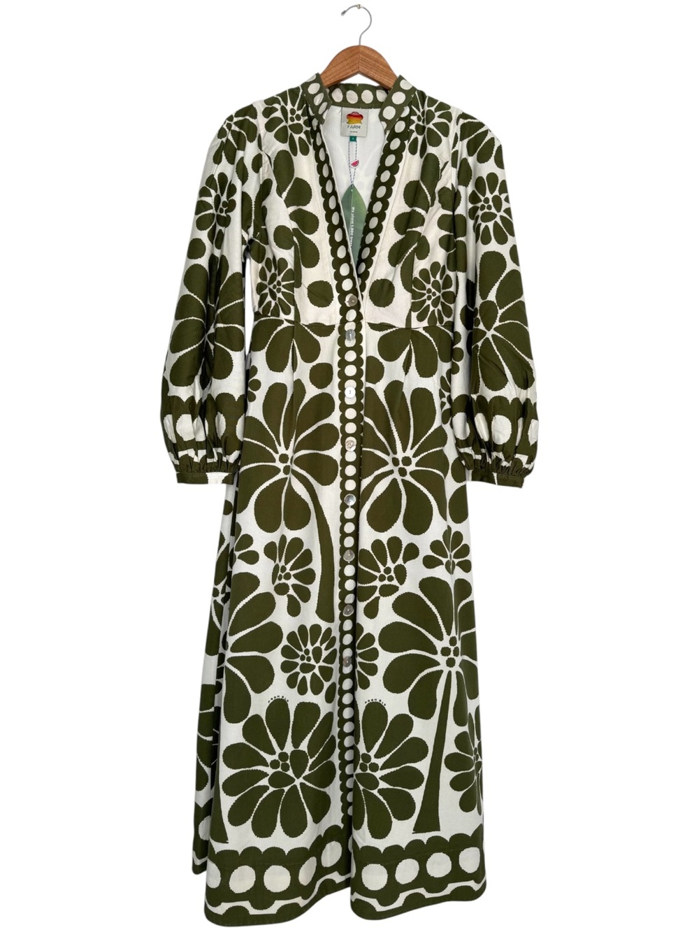FARM Rio Palermo Green Maxi Dress, Size S, NWT 🇧🇷 - Picture 7 of 16